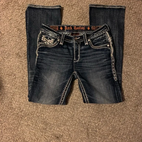 Rock Revival Dark Wash Boot Cut Jeans 💙 - Picture 2 of 10